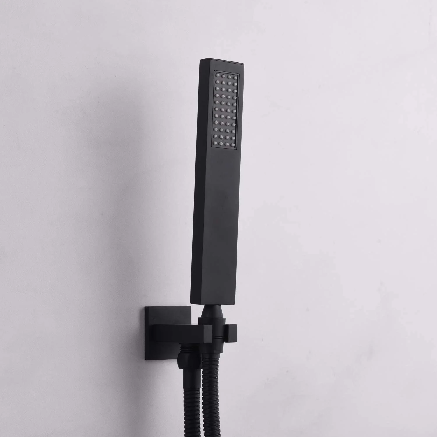 Matte Black Ceiling Mounted Rainfall Shower Faucet: 20'' or 24'' with LED Option, Dual Function - Image 4