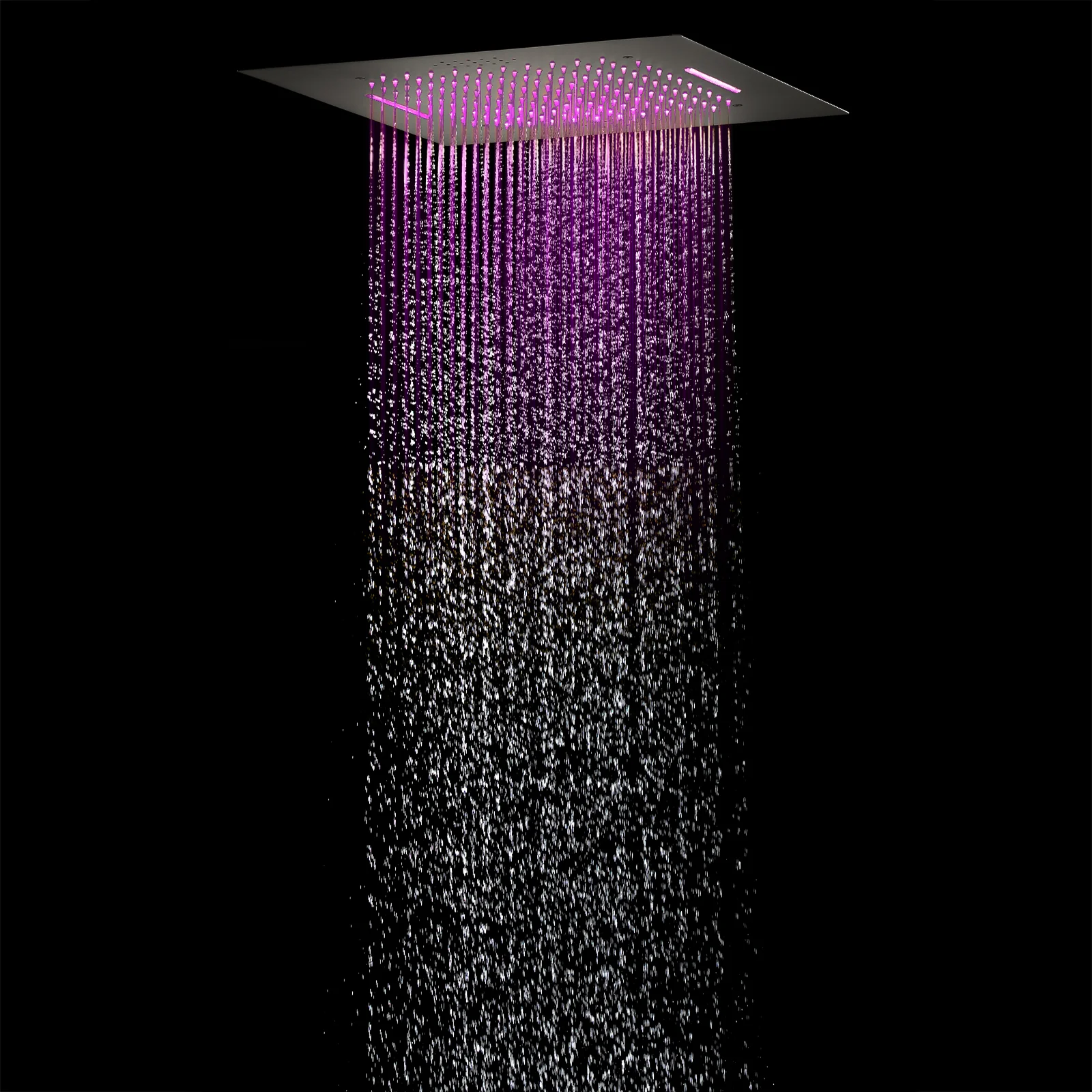 20inch LED Rainfall matte black 3 way digital thermostatic shower faucet with Body jets - Image 7