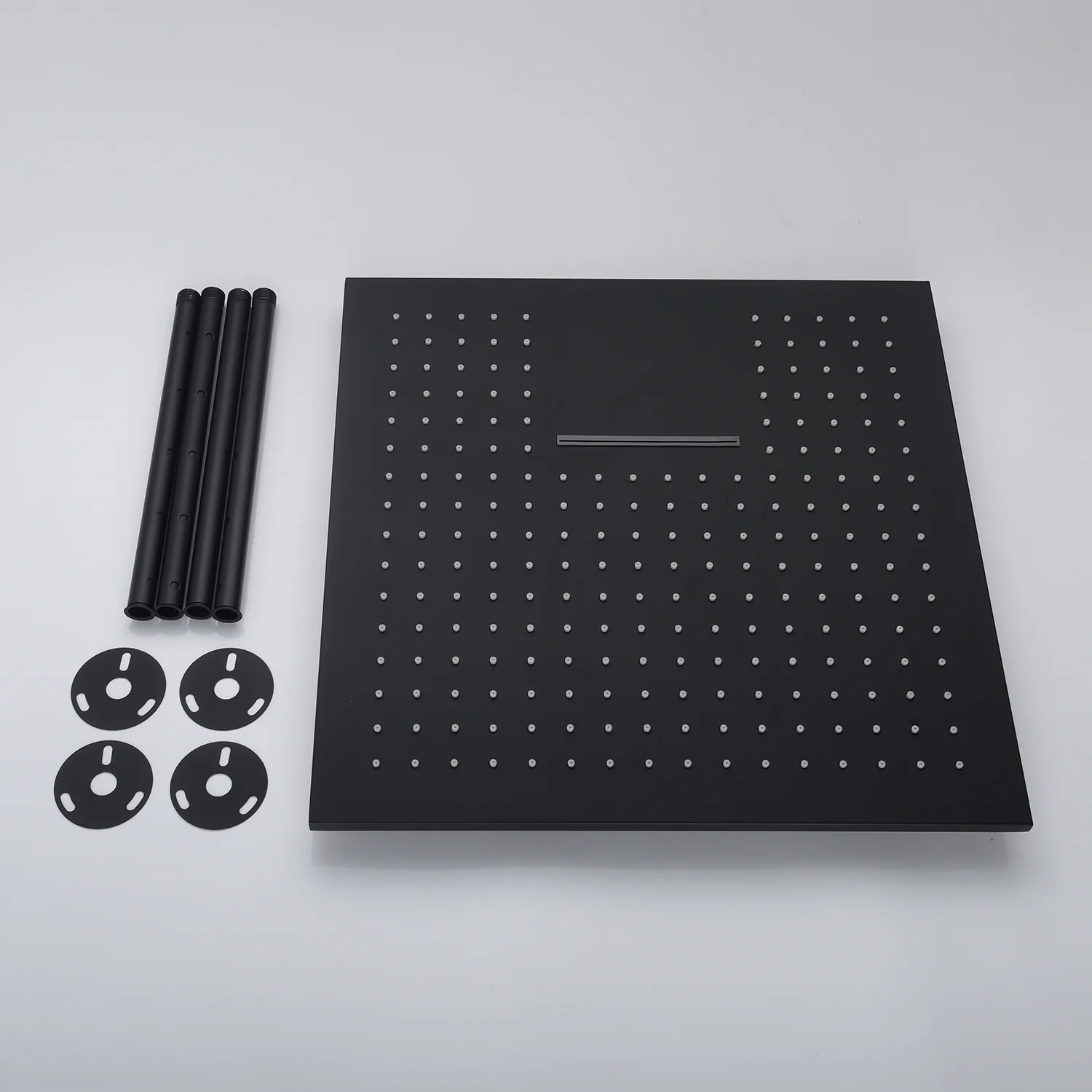 20inch matte black ceiling mount rainfall waterfall shower systems 3 way digital thermostatic valve - Image 5