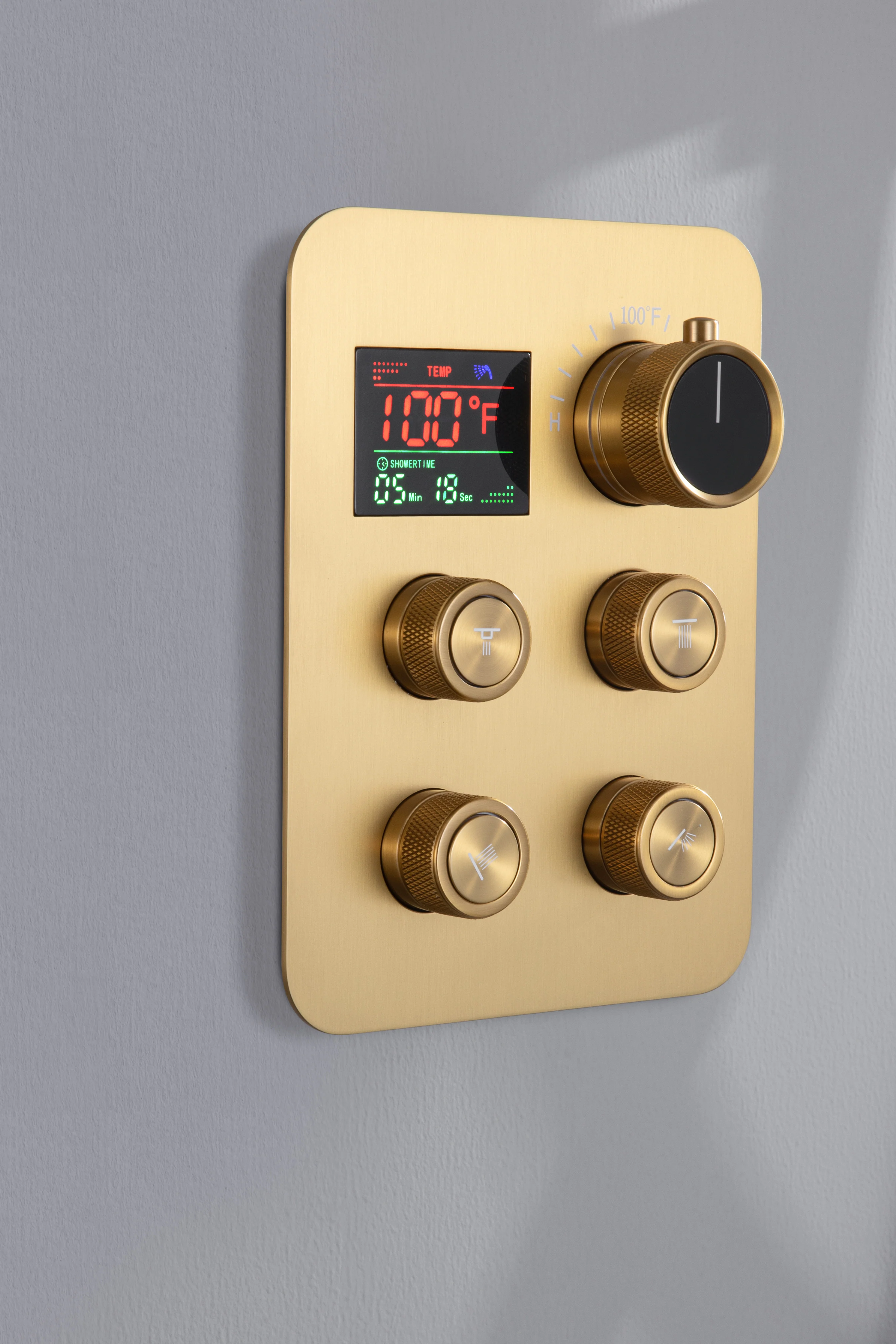 22" Bluetooth Music LED Shower System with 4-Way Thermostatic Faucet and Tub Spout, 3 Finishes - Image 10