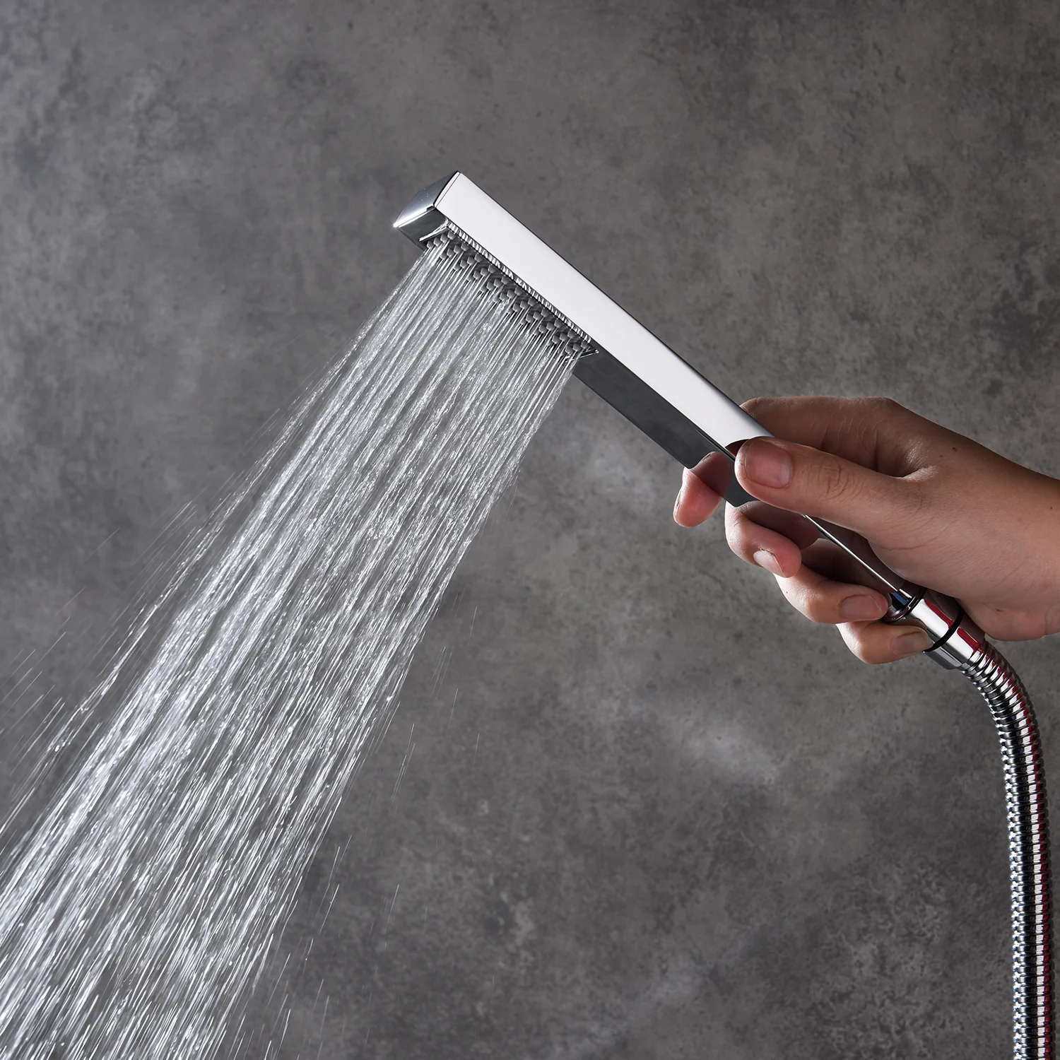 12-inch or 16-inch Rainfall 3 LED Colors Chrome Ceiling Mount 3-Way Thermostatic Shower System - Image 5