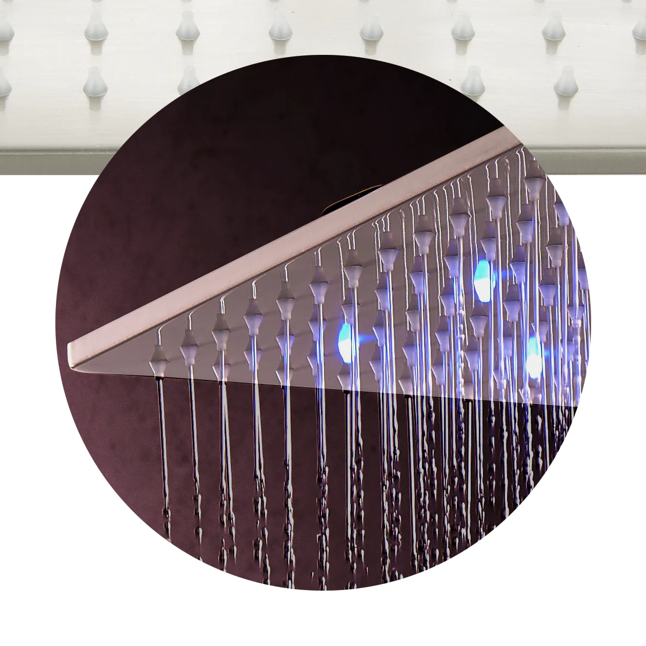 3-Way Brushed Nickel Ceiling-Mounted Thermostatic Shower System with 12'' or 16'' Rain Head, Optional LED Light - Image 10