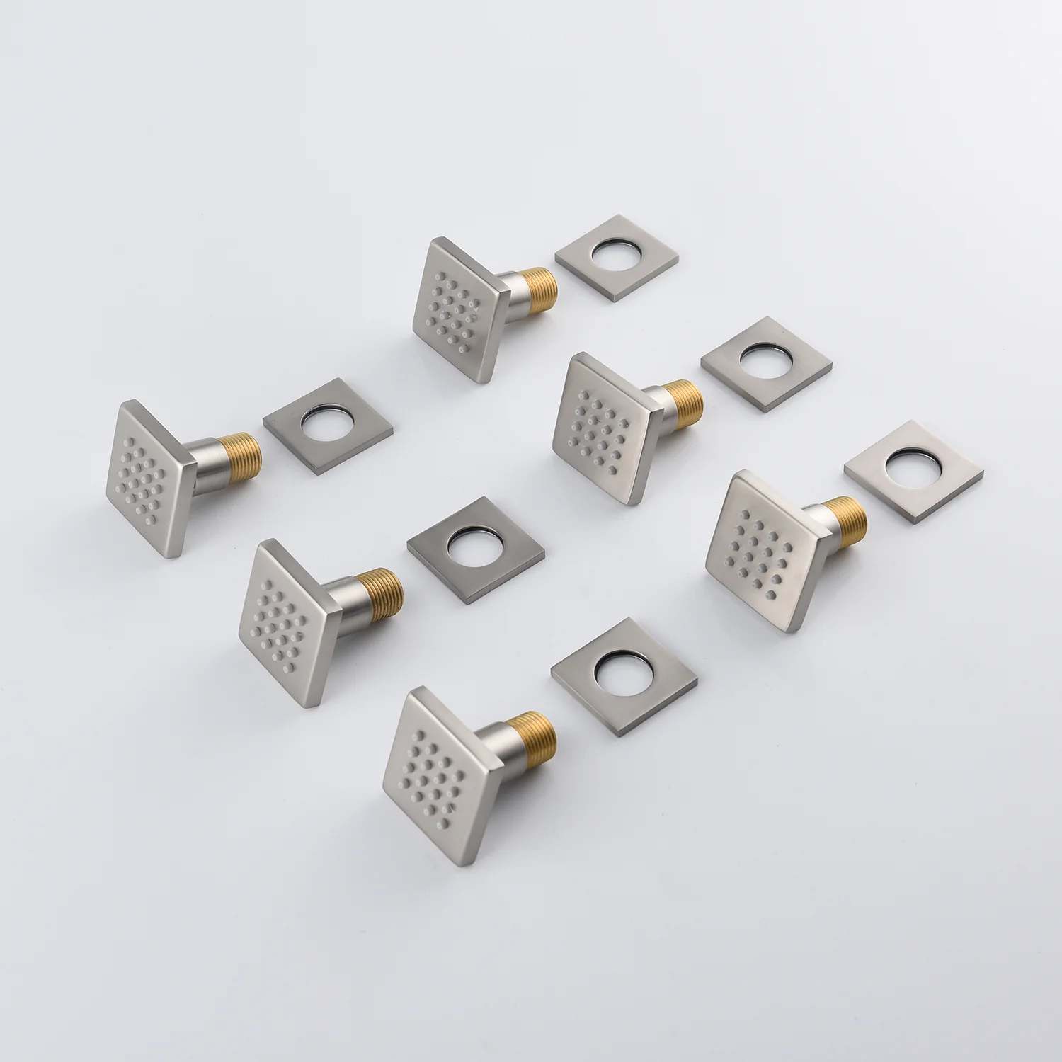 3-Way Brushed Nickel Ceiling-Mounted Thermostatic Shower System with 12'' or 16'' Rain Head, Optional LED Light - Image 19