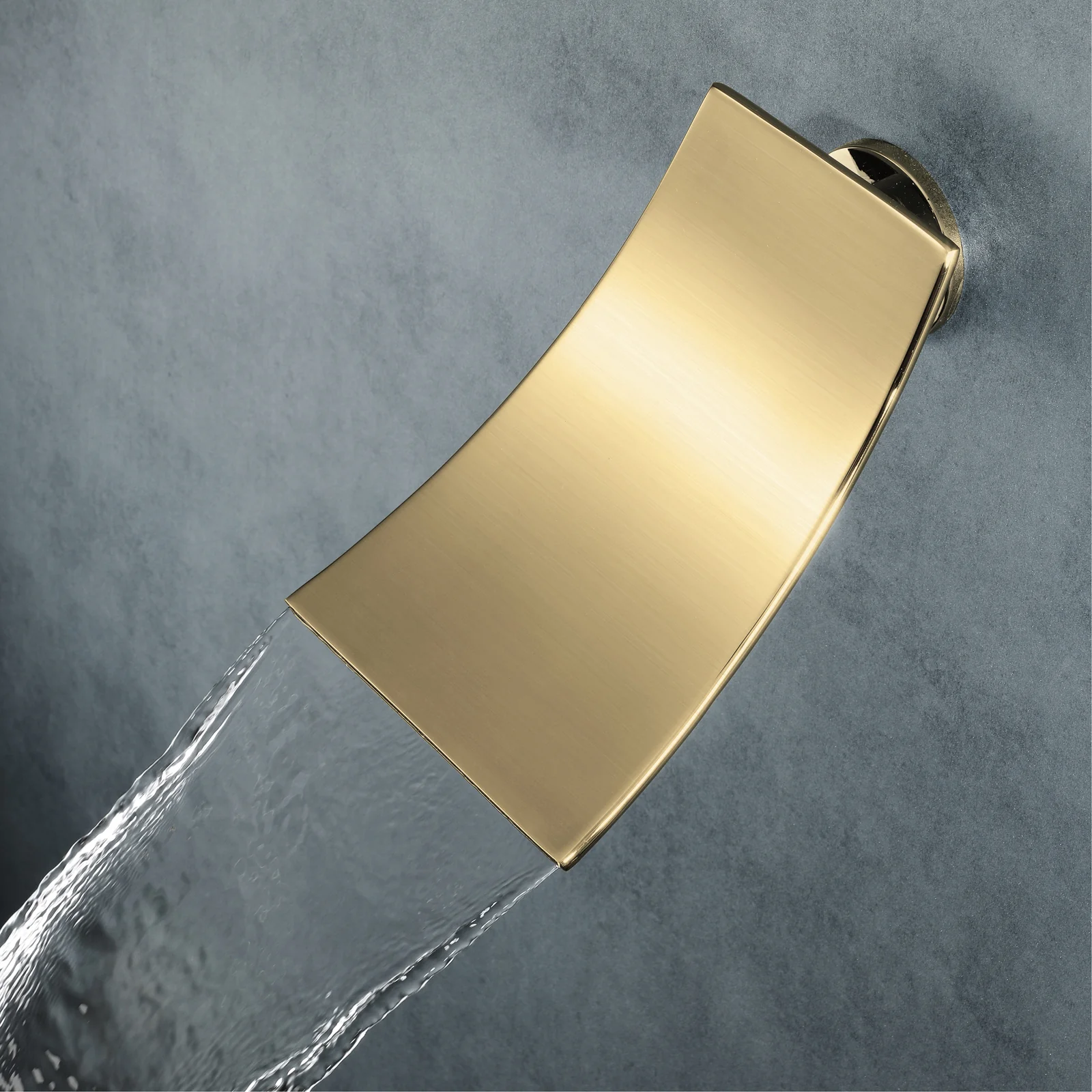 Brushed Gold 4-Way Thermostatic Shower Faucet: Flush Mount with Tub Spout, 12-Inch LED Light Shower Head with 64 Colors and Bluetooth Music - Image 12
