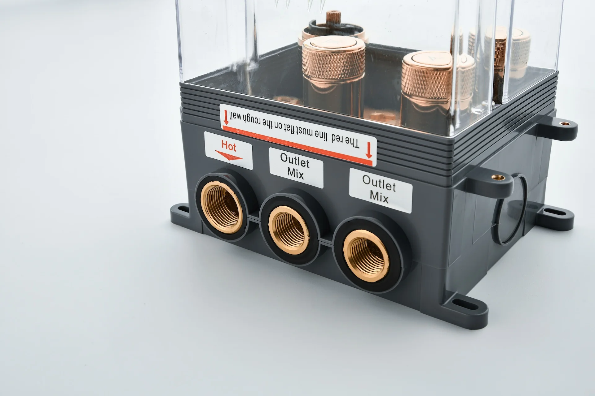 Chrome or rose gold or brushed nickel 3-Way Thermostatic valve with trim and each function work at the same time and seperately - Image 3
