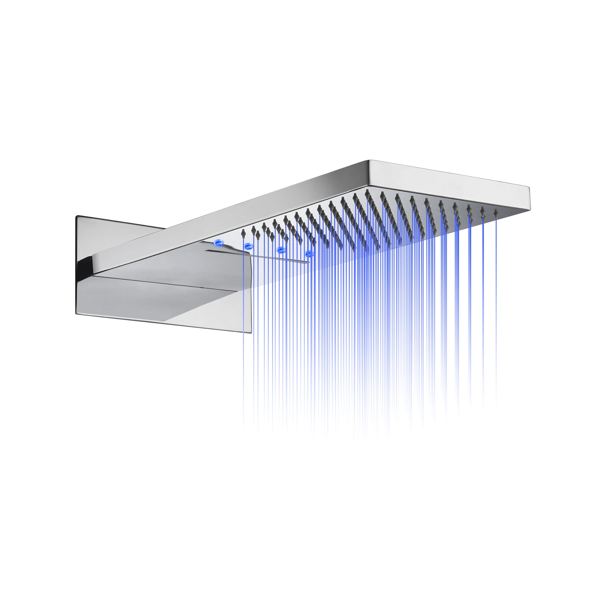 4 way thermostatic valve Chrome 22'' Thermostatic Shower Faucet Set Waterfall&Rain Massage Body Jet - Image 5