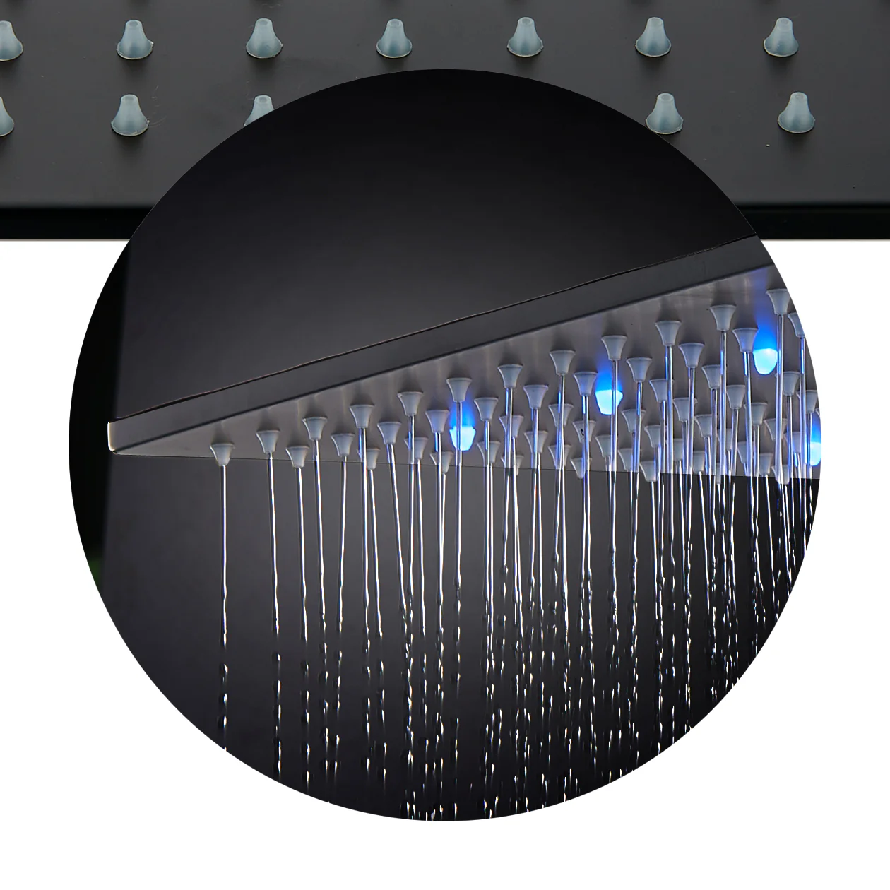 12-inch or 16-inch Wall Mount Matte Black Rain Shower Head with Thermostatic Faucet and Tub Spout - Immerse in a Blissful Shower Experience - Image 16