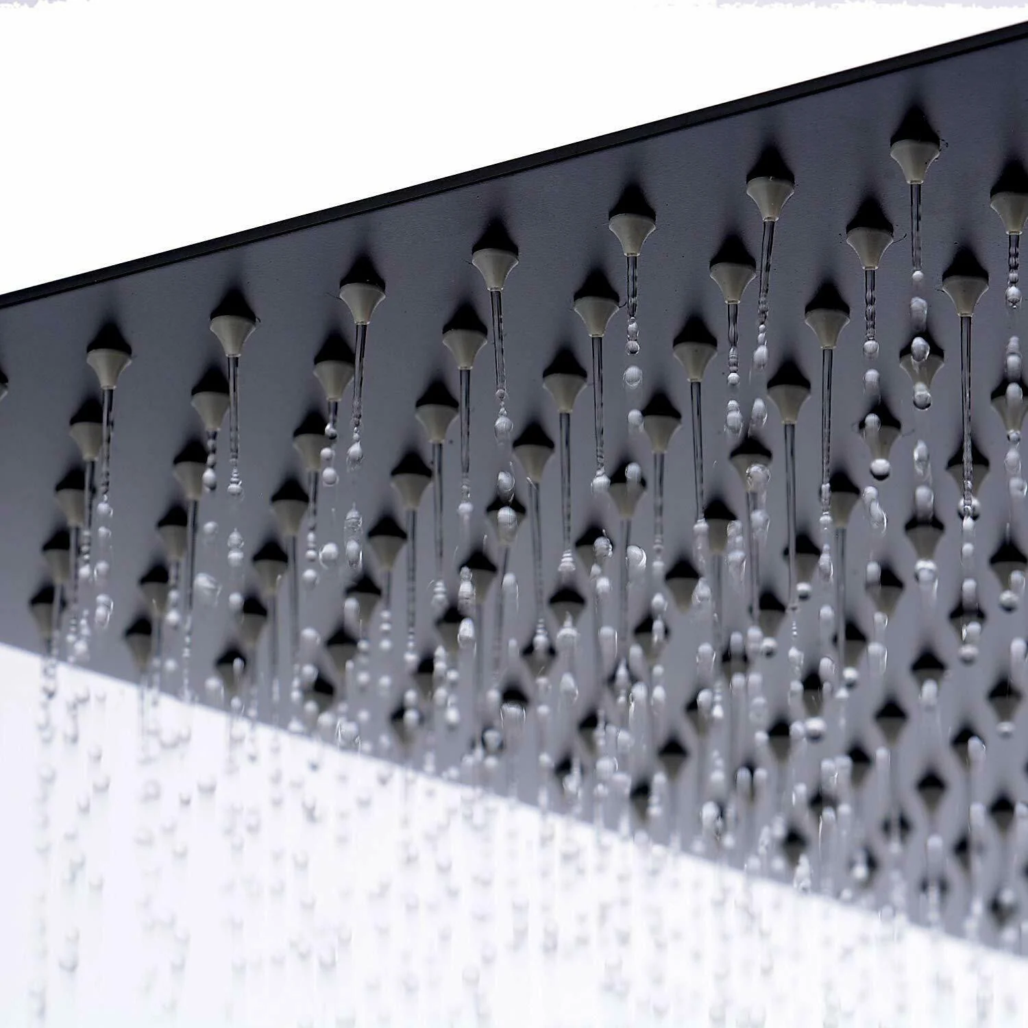 Ceiling mount 12-Inch or 16-Inch Matte Black Rain Showers with 3-Way Anti-Scald Digital Display Valve, Trim, and Tub Spout - Image 5