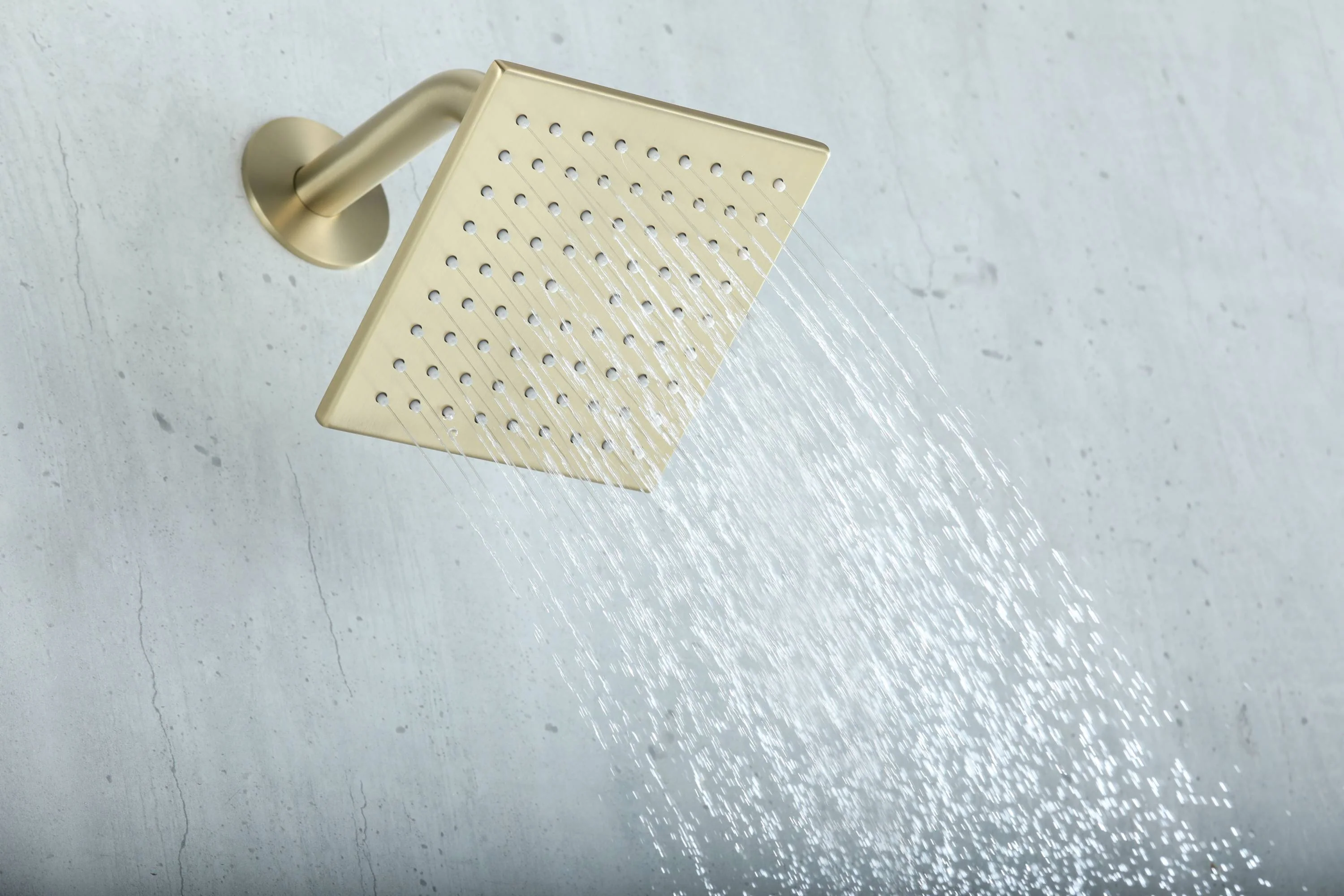 The durable brass and stainless steel regular shower head 6 inch high water pressure 9 inch wall mount arm and flange - Image 7